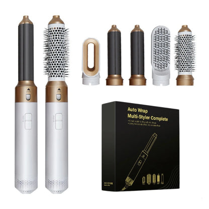 Multifunctional five-in-one hot air comb automatic curling iron  Five-in-one hot air brush multi-functional hairdryer