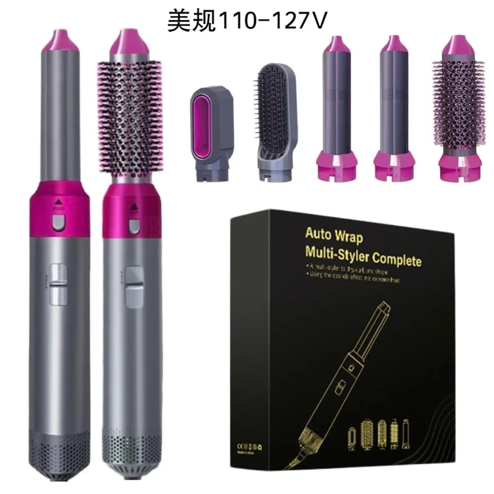 Multifunctional five-in-one hot air comb automatic curling iron  Five-in-one hot air brush multi-functional hairdryer